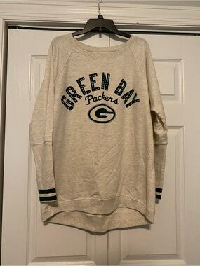 Women's Green Bay Packers Cream Crewneck Sweatshirt